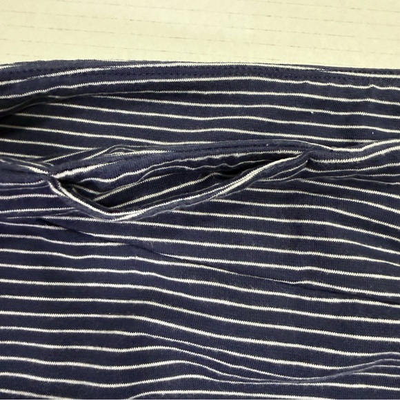 Toad&Co Samba Paseo Midi Skirt, Medium, Blue Striped, Pull-On - Picture 4 of 6